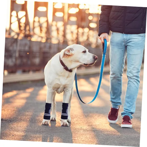 Vista 8 de Toyvian 4pcs codo de perro codo de punto abrigo calentador de piernas para higroma elástico mascota pierna protector pad