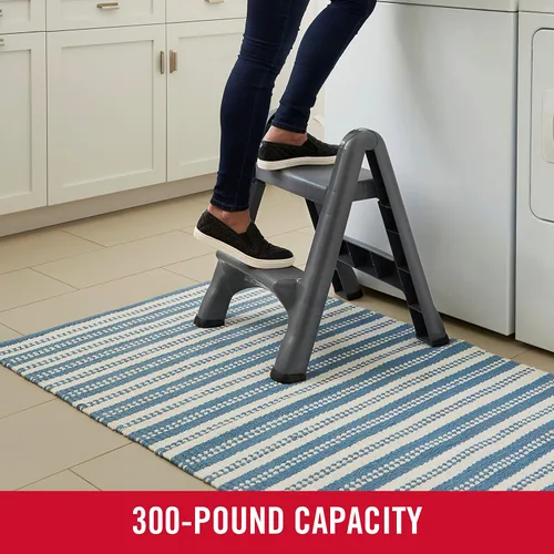Vista 4 de Banquillo plegable de 2 escalones marca Rubbermaid Commercial 4209 EZ Step 2, 1