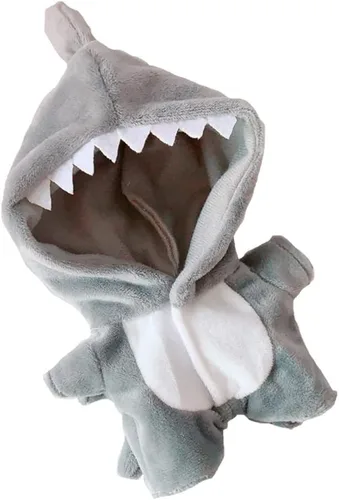 Vista 9 de Ropa de muñeca de felpa de 7.9 in/8 pulgadas, ropa de animal, pijamas, accesorios para muñecas (dinosaurio)