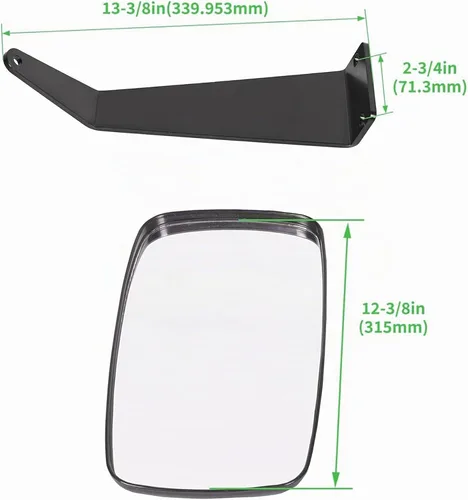 Vista 8 de Conjunto de espejo de tractor compatible con John Deere serie 5000 6000