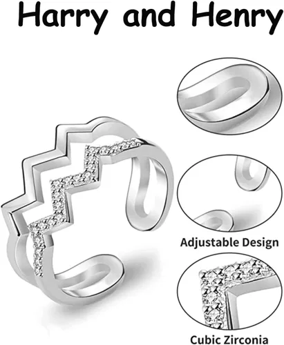 Vista 28 de Regalos para hija de mamá, anillo de circón de doble onda, anillos de madre e hija, artículos de moda, regalos de cumpleaños, Navidad, 2025