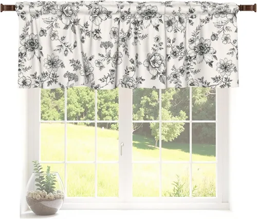 Vista 58 de Cenefa de estrella del oeste de Texas para ventana, rústica, granja, granero, cocina, cenefa de ventana rural vintage con bolsillo para barra
