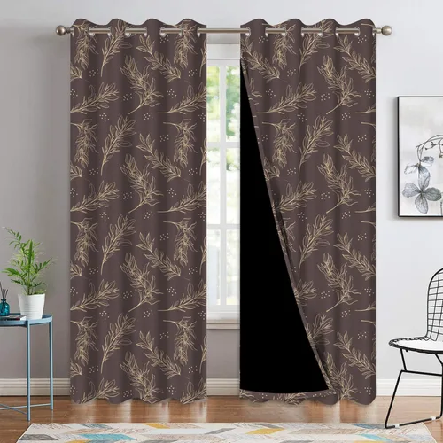 Vista 16 de Cortinas opacas 52 x 84 pulgadas, 2 paneles con aislamiento térmico y oscurecimiento, cortinas de ojal para ventanas para dormitorio y sala de estar