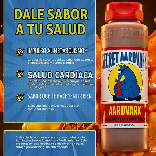 Vista 7 de Salsa picante Secret Aardvark Habanero