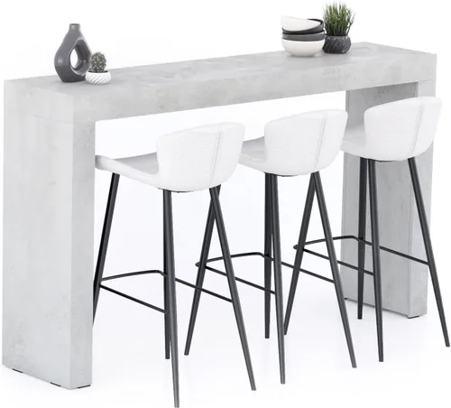 Vista 12 de Mobili Fiver Evolution - Mesa alta de bar de cocina fabricada en Italia Ahorra Espacio, Mesa de altura de mostrador montada en la pared para 1