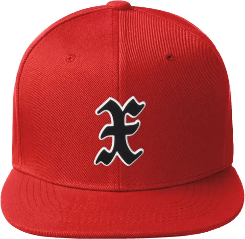 Vista 830 de Daxton Gorra clásica con visera de billete plano con letras del alfabeto inglés antiguo de la A a la Z