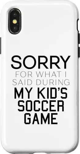 Vista 5 de Sorry for What i Said During My Kid's Soccer Game Day Parent Case for iPhone 16