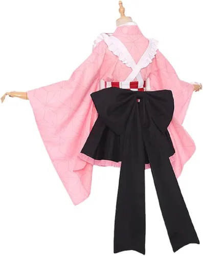 Vista 2 de Cosplay Life Demon Kimetsu Café Maid Lolita Vestido nuevo Anime Slayer Conjunto completo Kimono Disfraz