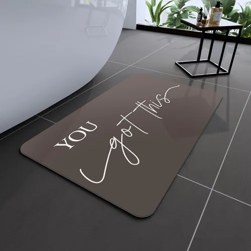Vista 46 de Tapetes de baño antideslizantes de secado rápido, tapetes de baño de goma súper absorbentes para debajo de la puerta, tapetes de baño para baño, Azul