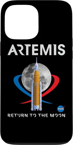 Vista 23 de Funda con logotipo para iPhone 15 Pro NASA Artemis Mission SLS Moon Insignia