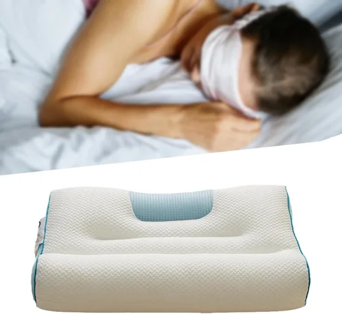 Vista 5 de Cervical Pillow for Neck, Neck Support Pillow, Soft Neck Protection Bed Pillow Shoulder Sleeping Pillow for Sleepers, Blue