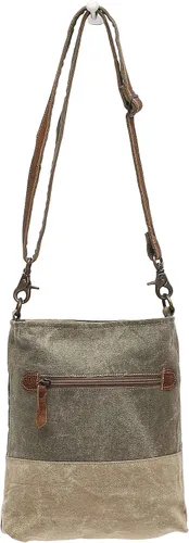 Vista 3 de Myra Bag S S-0945 - Bolso de hombro de lona con bolsillo Marrón talla única