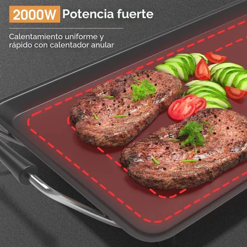 Vista 3 de Plancha eléctrica extra grande de 35 pulgadas, superficies