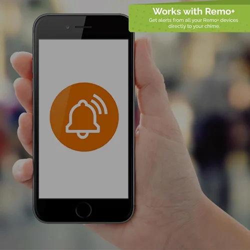 Vista 4 de Remo+ Timbre WiFi para interiores, timbre inalámbrico inteligente con control de volumen y múltiples tonos de llamada, conectividad perfecta