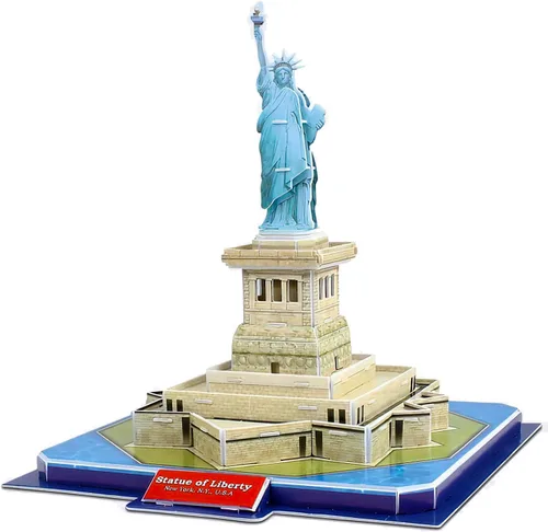 Vista 2 de Rompecabezas 3D Estatua de la Libertad – Kit de modelo de construcción de arquitectura de bricolaje Réplica realista, sin pegamento Juguete