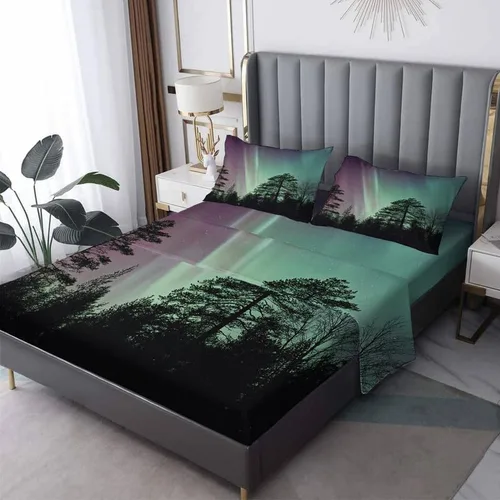Vista 10 de Galaxy Sheets - Juego de sábanas de tamaño individual, sábanas de microfibra suave y bolsillo profundo, sábanas y fundas de almohada estampadas sin
