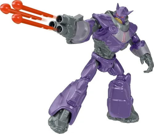 Vista 5 de Mattel Figura de acción Lightyear de Disney y Pixar, personaje de Zurg coleccionable con 13 articulaciones móviles y detalles auténticos, 10 pulgadas
