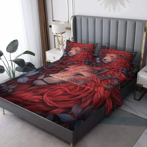 Vista 9 de Bear Sheets - Juego de sábanas de tamaño individual, sábanas de microfibra suave, bolsillo profundo, sábanas y fundas de almohada estampadas sin