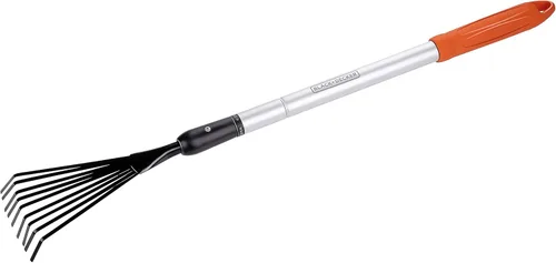 Vista 2 de Black+Decker Rastrillo telescópico 30.7-43.7 in mango de aluminio y cabeza de acero al carbono inoxidable