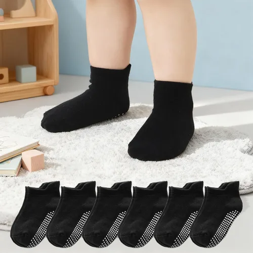 Vista 22 de Calcetines tobilleros antideslizantes para bebé, paquete de 12 para niños y niñas, calcetines de algodón para bebés Animal1