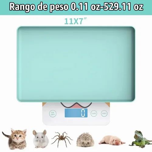 Vista 2 de Báscula digital para mascotas para animales pequeños, báscula de parto, mini báscula de equilibrio de peso de precisión de gramos, alta precisión ±