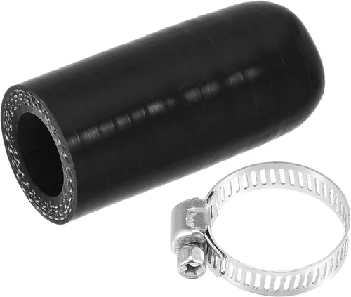 Vista 11 de uxcell 1 Unidades 0.236 in ID silicona refrigerante tapa con abrazadera para calentador de refrigerante derivación vacío puerto de agua negro