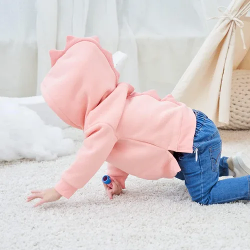 Vista 6 de famuka Sudadera con capucha de dinosaurio unisex para niños pequeños