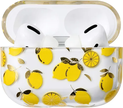 Vista 11 de AKABEILA Funda compatible con Apple Airpods Pro para mujer, transparente con diseños, policarbonato duro, a prueba de golpes [LED frontal visible]