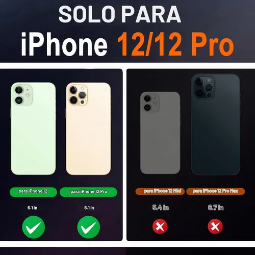 Vista 2 de SHIELDON Funda para iPhone 12/12 Pro 5G, Funda Tipo Billetera de Piel Auténtica con Bloqueo RFID Magnético, Soporte para Tarjetas de Crédito Negro