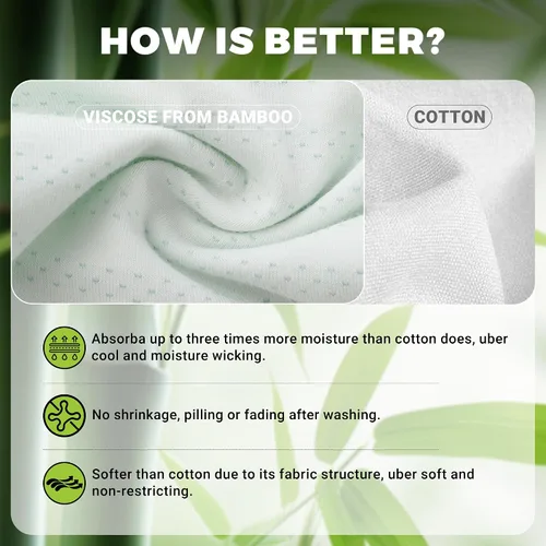 Vista 5 de BAMBOO COOL Ropa interior transpirable de malla de bambú para mujer, bragas de absorción de humedad, suaves y ligeras