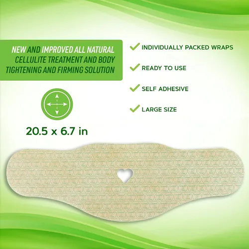 Vista 3 de Envoltura para esculpir el cuerpo tonificante y reafirmante para definición, envoltura anticelulítica totalmente natural, aplicador corporal
