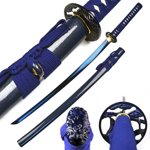 Vista 15 de Ace Martial Arts Supply Katana japonesa hecha a mano de acero al carbono, Daito Samurái, espada afilada, lista para la batalla