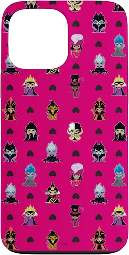 Vista 23 de iPhone 16 Disney Villains Anti-Love Cute Black Heart Valentine’s Day Case