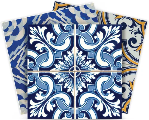 Vista 8 de Backsplash - Calcomanías para azulejos de despegar y pegar, juego de 24 unidades, calcomanías auténticas para azulejos de baño, calcomanías de pared