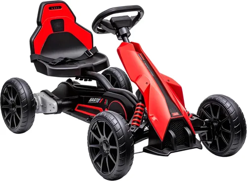 Vista 10 de Aosom Go Kart eléctrico de 12 V para niños, juguete para montar al aire libre con accionamiento hacia adelante hacia atrás y velocidad ajustable