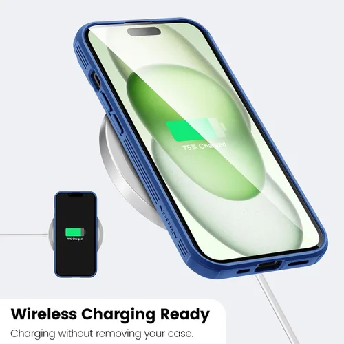 Vista 3 de Nillkin Funda CamShield Pro para iPhone 15 Plus, funda con cubierta deslizante para cámara, delgada, a prueba de golpes, para iPhone 15 Plus