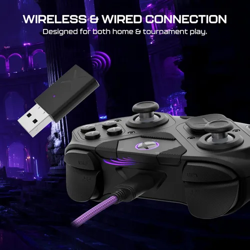 Vista 8 de Turtle Beach Victrix Pro BFG Reloaded Wireless Gaming Controller Licensed for Xbox Series X S, Xbox One, PC Gamepad, Bluetooth, Fightpad