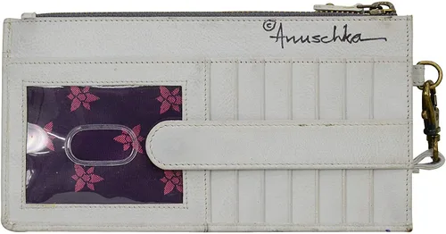 Vista 2 de Anuschka Womens Original Hand-Painted Leather RFID Blocking Organizer Wristlet