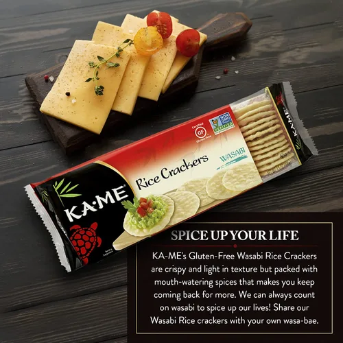 Vista 5 de Kame Rice Cracker Wasabi, 3.5000 onzas (paquete de 6)