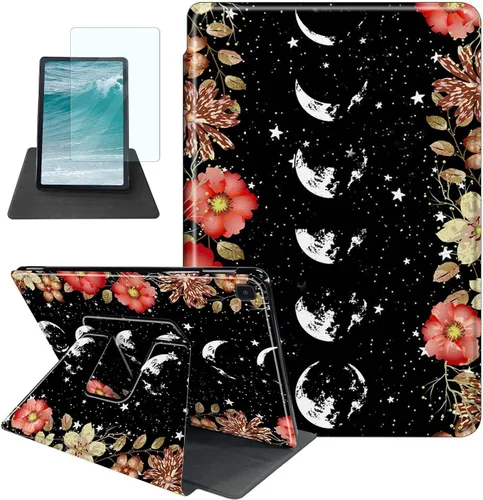 Vista 15 de Rossy Funda para Samsung Galaxy Tab A7 Lite de 8.7 pulgadas 2021 (SM-T220/T225/T227) + protector de pantalla giratorio de 360 grados con soporte