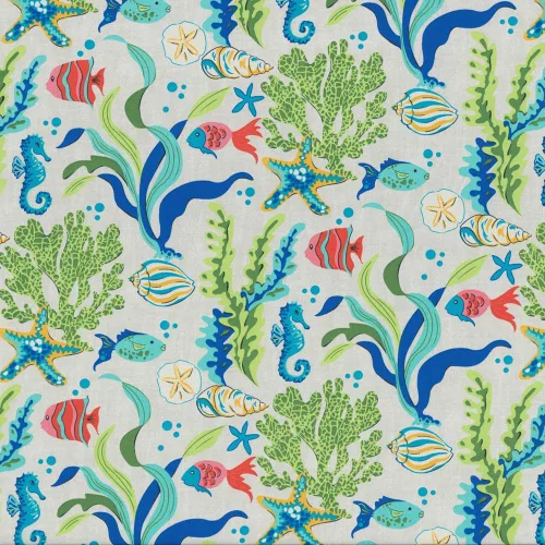 Vista 4 de Pillow Perfect Cojín para silla de esquina redonda azul Coral Bay para exteriores/interiores