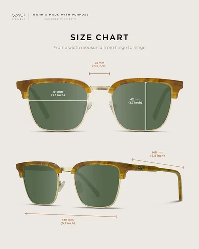 Vista 5 de WearMe Pro Gafas de sol rectangulares polarizadas sin montura