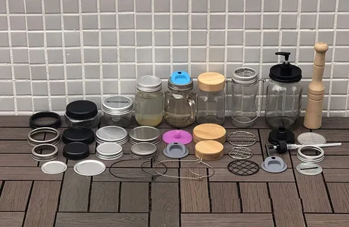Vista 9 de Anillos de metal resistentes a la oxidación de aluminio negro mate y seguros para alimentos y sin BPA, para tarros de conservas