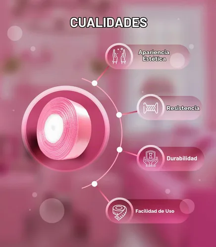 Vista 3 de Cinta de satén de 1 pulgada de color rosa bailarina de doble cara, 25 yardas, rollo de cinta sólida de satén para boda, día de San Valentín