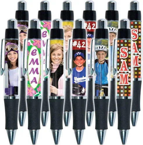 Vista 5 de Jaymo PixPen - Bolígrafo de fotos de bricolaje – Crea tu propio bolígrafo personalizado – Inserta fotos de billetera de 2.5 x 1.75 pulgadas o crea e