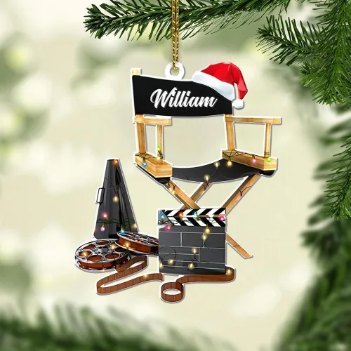 Vista 15 de Personalized Name Filmmaking Christmas Ornament Film Clapboard Ornament Director Clapboard Christmas Ornament Movie Clapperboard Theater Ornament 156