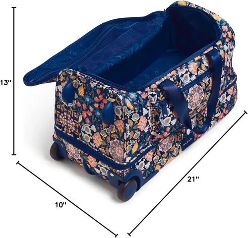 Vista 9 de Vera Bradley Bolsa de lona plegable Ripstop reciclada para mujer, Mandala Encantado Azul