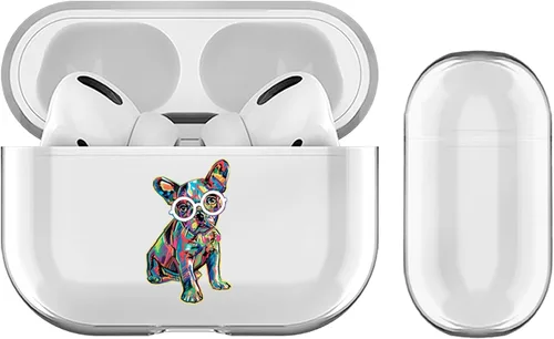 Vista 7 de Head Case Designs P.D. Moreno Basset Hound Dogs - Funda de cristal duro transparente compatible con funda de carga Apple AirPods Pro