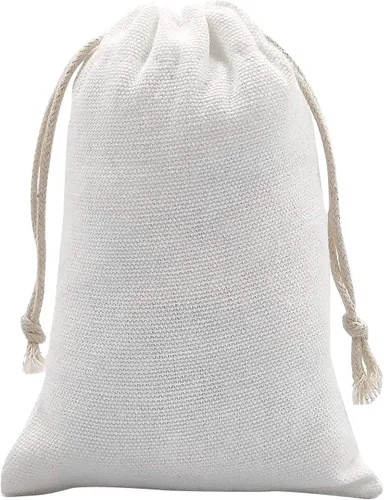 Vista 8 de SumDirect 20 bolsas de muselina de algodón, bolsas de regalo ligeras blancas transpirables con cordón, bolsas de almacenamiento reutilizables