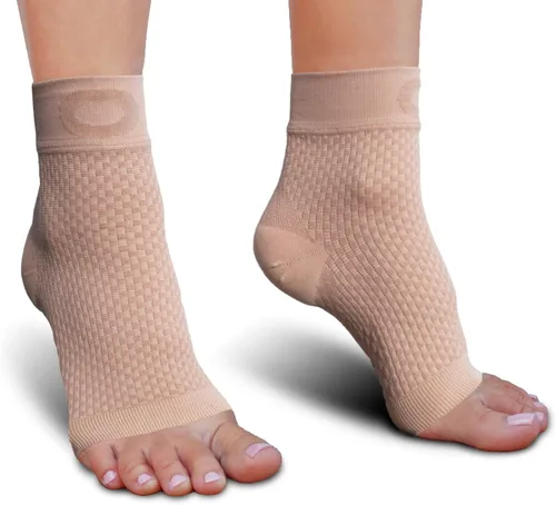 Vista 8 de Calcetines de fascitis plantar con soporte de arco para hombres y mujeres, los mejores calcetines de compresión de tobillo para aliviar el dolor